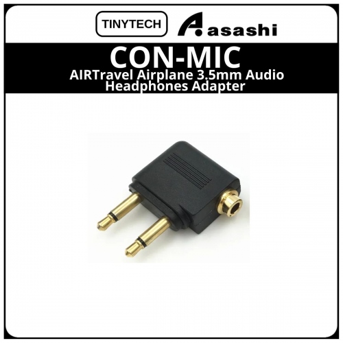 TinyTech CON-MIC/AIR Travel Airplane 3.5mm Audio Headphones Adapter