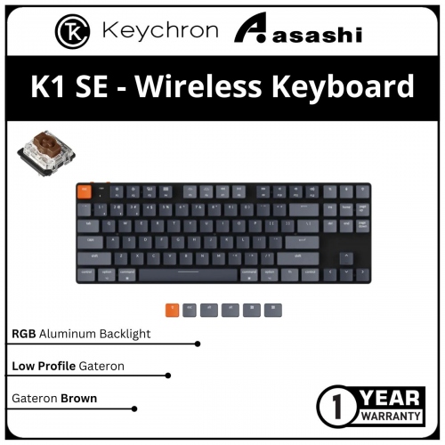 Keychron K1 SE Wireless RGB Aluminum Low Profile Mechanical Keyboard - Gateron Brown