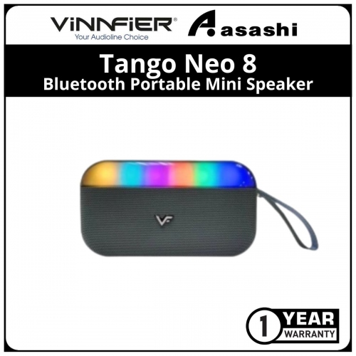 Vinnfier FlipGear Tango Neo8-Grey Bluetooth Portable Mini Speaker (1 years Limited Hardware Warranty)