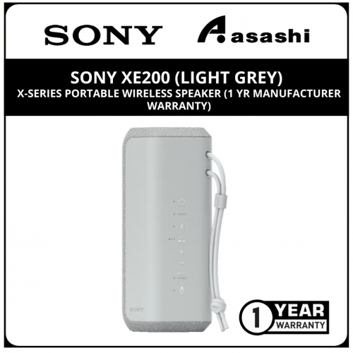 Sony XE200 (L.Grey) X-Series Portable Wireless Speaker (1 yr Manufacturer Warranty)