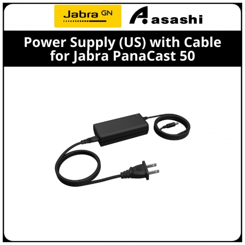 Power Supply (US) with Cable for Jabra PanaCast 50 (Black)