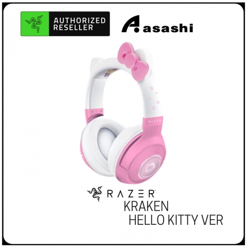 Razer Kraken BT Hello Kitty and Friends Edition (Kitty ears+Earcups w/R.Chroma RGB, BT 5.0, 40ms Low Latency, Beamform.Mic)