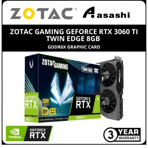 ZOTAC GAMING GeForce RTX 3060 Ti Twin Edge 8GB GDDR6X Graphic Card