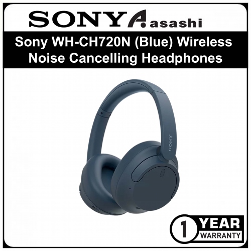Sony WH-CH720N (Blue) Wireless Noise Cancelling Headphones (1 yrs Manufacturer Warranty)