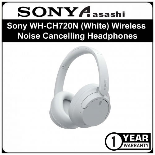 Sony WH-CH720N (White) Wireless Noise Cancelling Headphones (1 yrs Manufacturer Warranty)