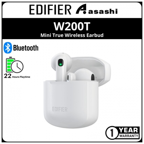 Edifier W200T Mini (White) True Wireless Earbud (1 yrs Limited Hardware Warranty)