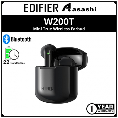 Edifier W200T Mini (Black) True Wireless Earbud (1 yrs Limited Hardware Warranty)