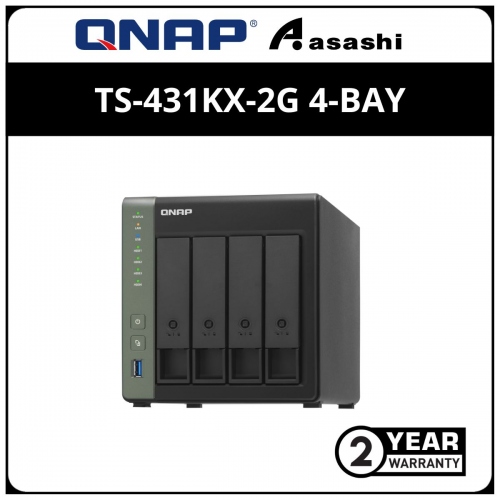 Qnap TS-431KX-2G 4-Bay NAS (AnnapurnaLabs, Alpine AL214, 4-core, 1.7GHz, 2GB D3L, 3 x USB3.2 Gen1, 1 x 10GbE & 2 X GbE)