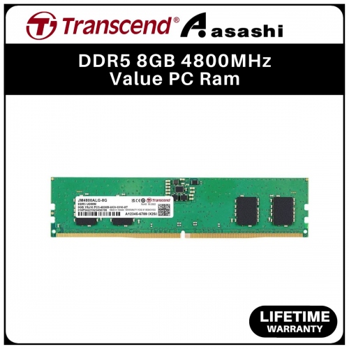 Transcend DDR5 8GB 4800MHz Value PC Ram - JM4800ALG-8G