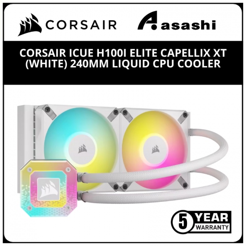 Corsair iCUE H100i Elite Capellix XT (WHITE) 240mm Liquid CPU Cooler