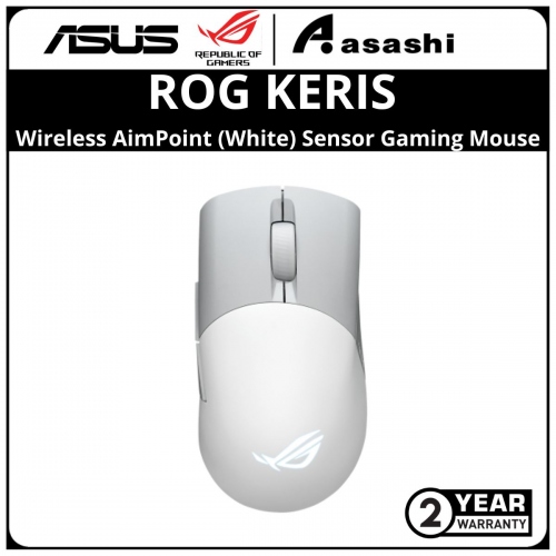 ASUS ROG KERIS Wireless AimPoint (White) Sensor Gaming Mouse P709 - 2Y