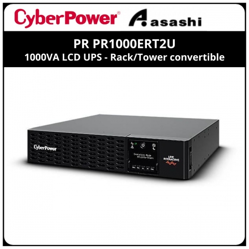 CyberPower PR PR1000ERT2U
 1000VA LCD UPS - Rack/Tower convertible (Rail kit bundled)