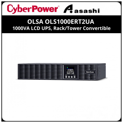 CyberPower OLSA OLS1000ERT2UA (MY) 1000VA LCD UPS, Rack/Tower Convertible, Rail Kit Bundled