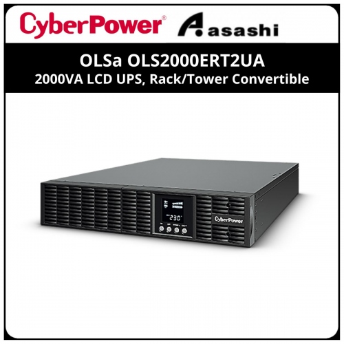 CyberPower OLSa OLS2000ERT2UA 2000VA LCD UPS, Rack/Tower Convertible, Rail Kit Bundled