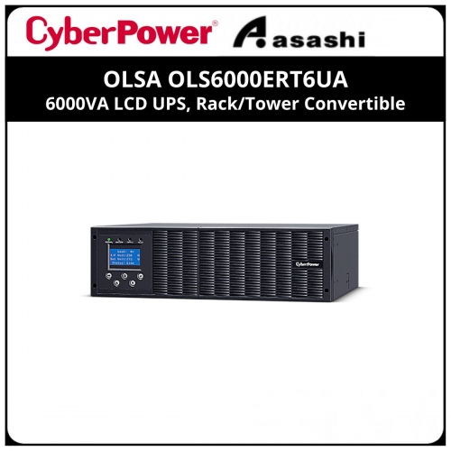 CyberPower OLSA OLS6000ERT6UA 6000VA LCD UPS, Rack/Tower Convertible, rail kit bundled