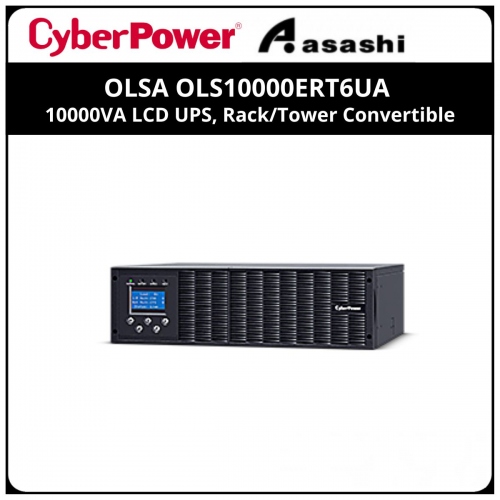 CyberPower OLSA OLS10000ERT6UA 10000VA LCD UPS, Rack/Tower Convertible, rail kit bundled