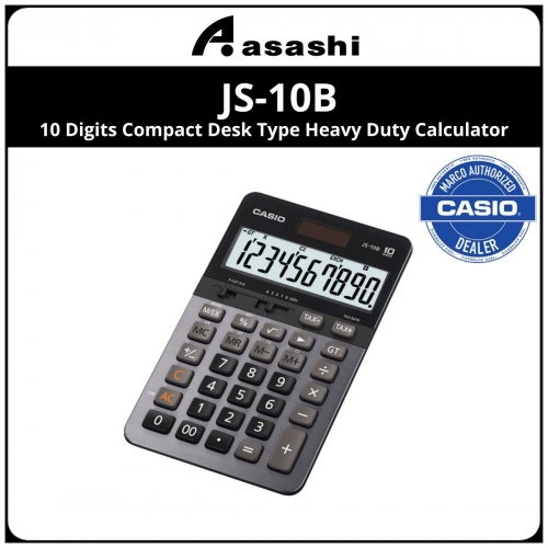 CASIO JS-10B Compact Desk Type Heavy Duty Calculator