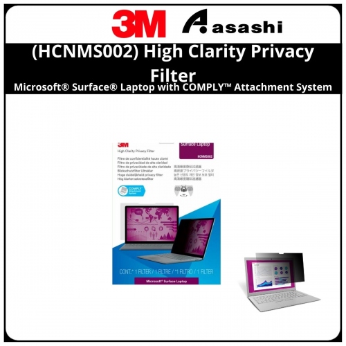 3M™ (HCNMS002) High Clarity Privacy Filter for Microsoft® Surface® Laptop with COMPLY™ Attachment System