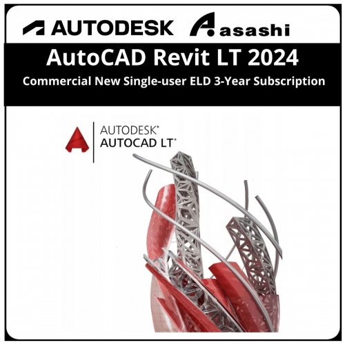 Autodesk AutoCAD LT 2024 Commercial New Single-user ELD Annual 3-Years Subscription 057P1-WW9153-L317