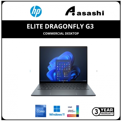 HP Elite Dragonfly G3 Commercial Notebook-7G834PA
-(Intel Core i7-1255U/16GB DDR5 Ram OB/1TB PCIe NVME/13.5