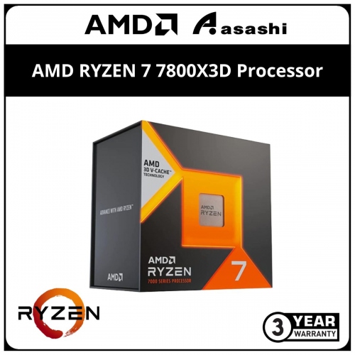 AMD RYZEN 7 7800X3D Processor (96M Cache, 8C16T, up to 5Ghz) AM5