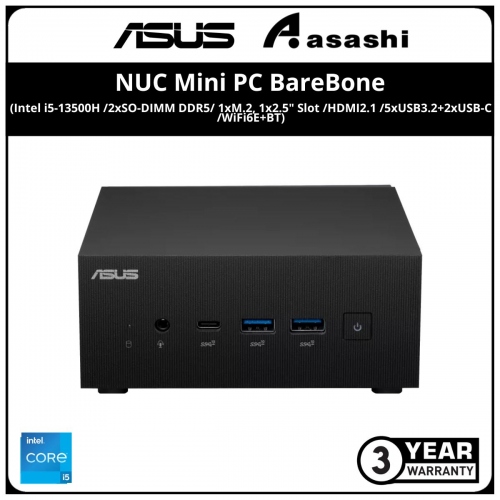 ASUS NUC MINI PC PN64 Barebone (Intel i5-13500H /2xSO-DIMM DDR5/ 1xM.2, 1x2.5