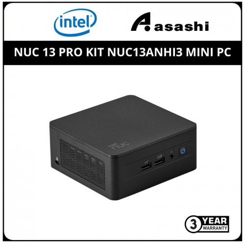 Intel NUC 13 Pro Kit NUC13ANHI3 Mini PC - (i3-1315U,10M, 4.50GHz/ 2x DDR4/ M.2 and 2.5