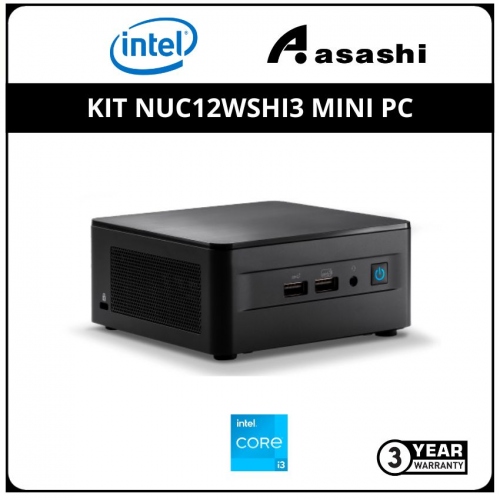Intel NUC Kit NUC12WSHi3 Mini PC - (i3-1220P,12M, 4.40GHz/ 2x DDR4/ 2.5