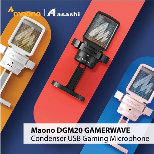 Maono DGM20 (Black) Condenser USB Gaming RGB Microphone (1 yrs Limited Hardware Warranty)
