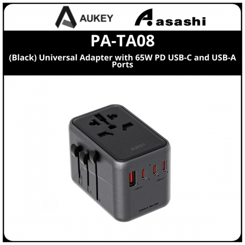 AUKEY PA-TA07 (Black) Universal Adapter with 35W PD USB-C and USB-A Ports