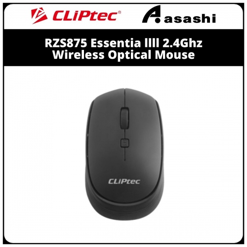 CLiPtec RZS875 (Black) Essentia llll 2.4Ghz Wireless Optical Mouse - 6M Warranty