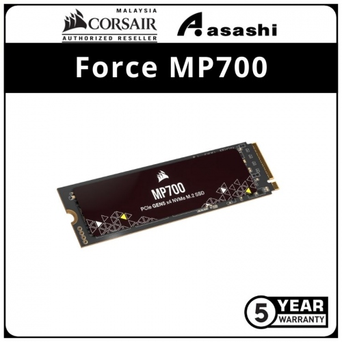 Corsair Force MP700 1TB M.2 2280 PCIE Gen5 x4 NVMe SSD - CSSD-F1000GBMP700R2 (Up to 9500MB/s Read & 8500MB/s Write)