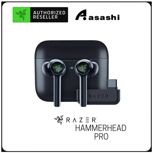 PROMO - Razer Hammerhead Pro HyperSpeed (Cross-platform TWS, HyperSpeed Wireless/BT, Adj. ANC, Fast WLS Charging Case, Chroma RGB)