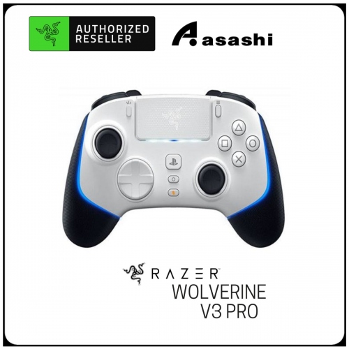 Razer Wolverine V2 Pro (White) - Wireless PS5 & PC Controller (HyperSpeed WLS, Mecha-Tactile Btns, HyperTrigger, 8 Ways D-Pad)