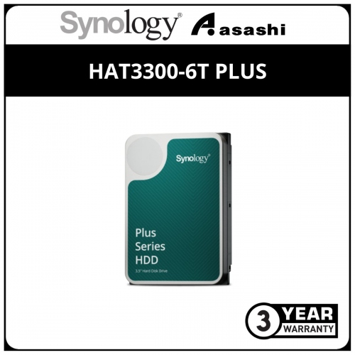 Synology HAT3300-6T Plus 6TB HDD SATA III 6Gb/s 5400 RPM 256MB Cache 3.5
