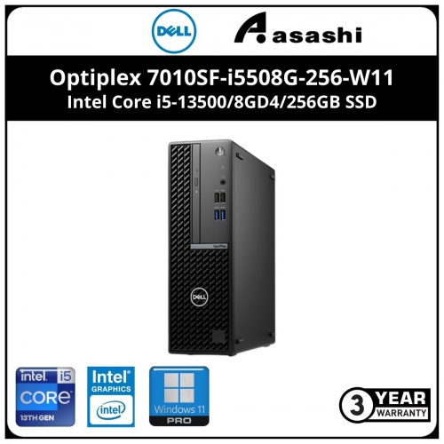 Dell Optiplex 7010SF-i5508G-256-W11 SFF Commercial Desktop - (Intel Core i5-13500/8GD4/256GB SSD/Intel UHD Graphic/Wired KB & Mouse/Win11Pro/3Yrs)