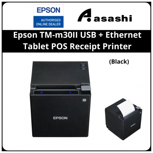 Epson TM-m30II USB + Ethernet Tablet POS Receipt Printer (Black)(C31CJ27322)