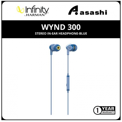 Infinity Wynd 300 Stereo In-Ear Headphone-Blue