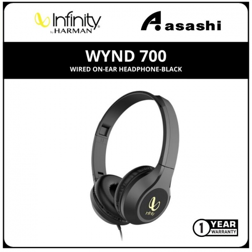Infinity Wynd 700 Wired On-Ear Headphone-Black