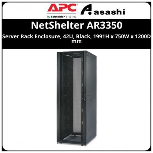 APC NetShelter SX, Server Rack Enclosure, 42U, Black, 1991H x 750W x 1200D mm (AR3350)