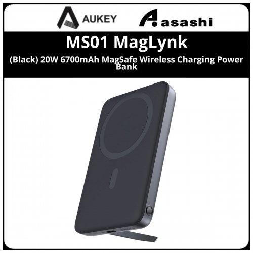 AUKEY MS01 (Black) MagLynk 20W 6700mAh MagSafe Wireless Charging Power Bank