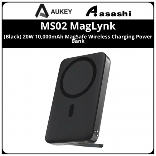 AUKEY MS02 (Black) MagLynk 20W 10,000mAh MagSafe Wireless Charging Power Bank