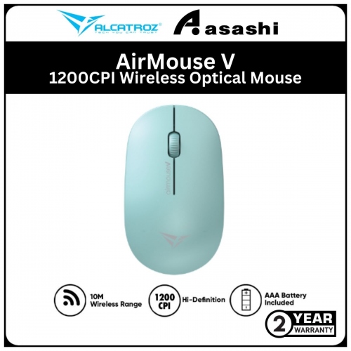 Alcatroz AirMouse V Mint 1200CPI Wireless Optical Mouse