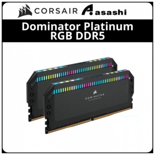 Corsair Dominator Platinum Black RGB DDR5 32GB(2x16GB) 6000MHz CL36 Xmp Support Performance PC Ram - CMT32GX5M2E6000C36