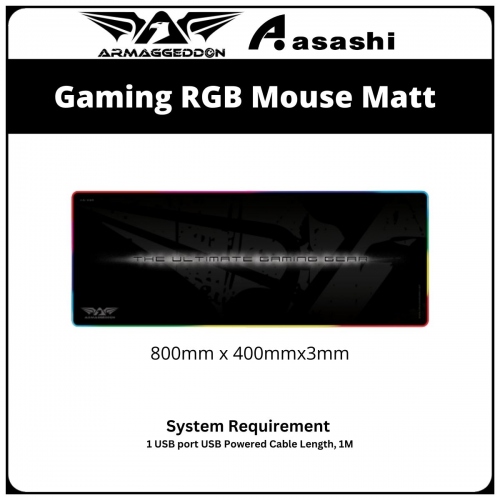 Armaggeddon AS-33R Gaming RGB Mouse Matt 800mm x 400mmx3mm