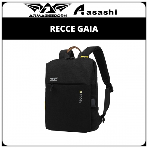 Armaggeddon Recce 13 Gaia Lifestyle Laptop Backpack (13 inch) - Black
