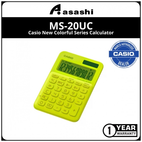 CASIO NEW COLORFUL SERIES CAL - MS-20UC-L-NYW (12months Warrany) MUST KEEP BOX FOR WARRANTY
