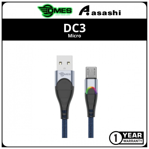 DMES DC3 3A RGB Fast Charge Micro USB Data Cable