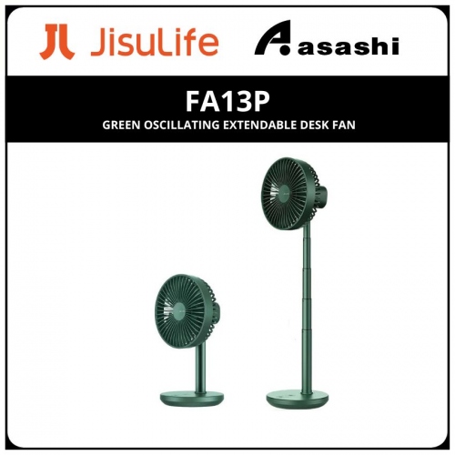 JisuLife FA13P Green Oscillating Extendable Desk Fan
