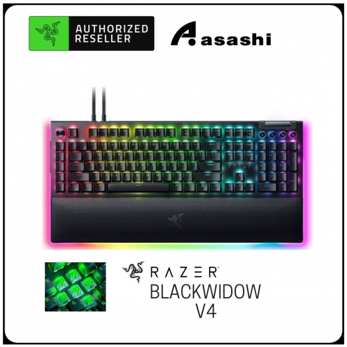Razer BlackWidow V4 - Green Switch (Mechanical Gaming Keyboard with Razer Chroma™ RGB )